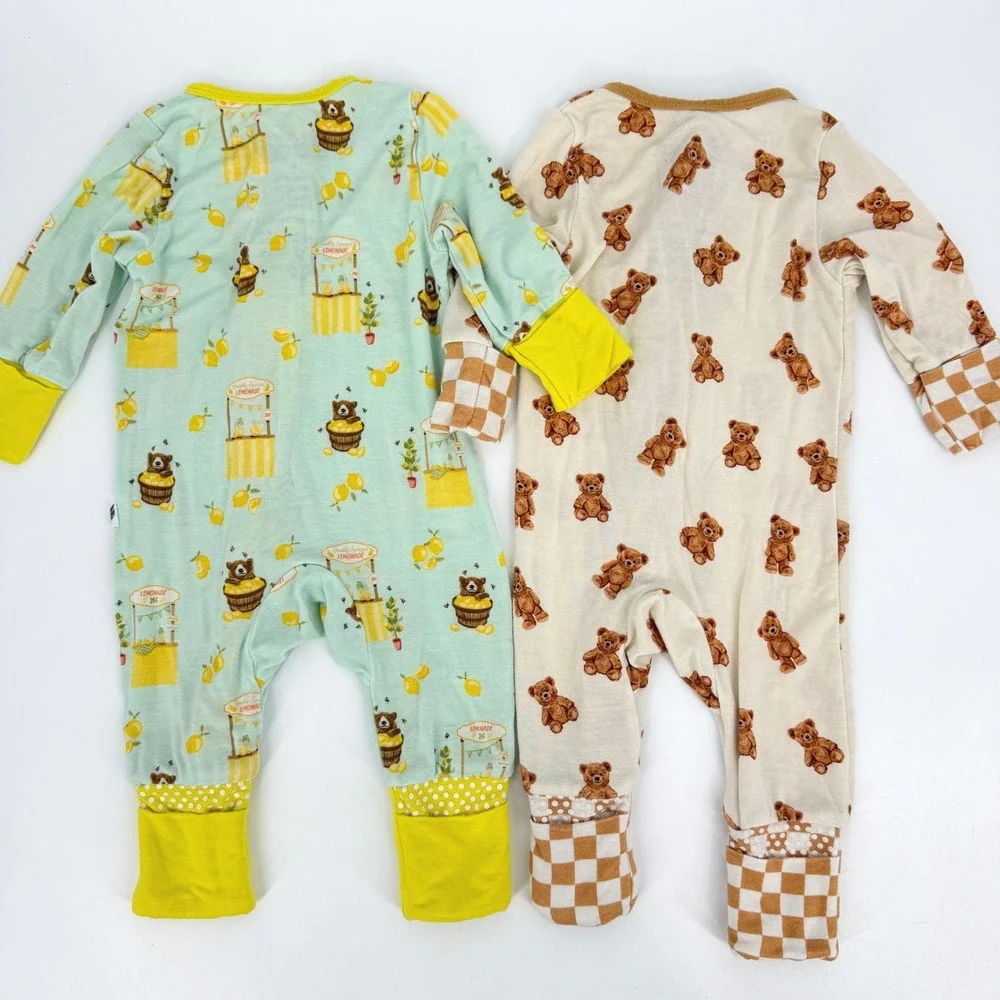2‎ Free Birdees Bamboo Convertible Footie Pajama Lemonade Stand Bears